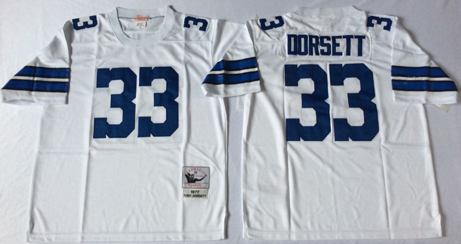 Men NFL Dallas Cowboys 33 Dorsett white Mitchell Ness jerseys